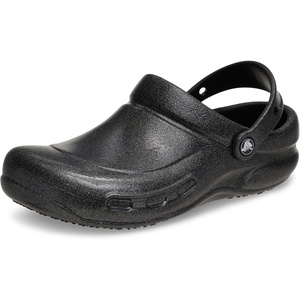 Crocs Unisex-Adult Bistro Graphic Clogs, Slip Resistant Work Shoes(Black Glitter)