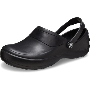 Crocs Women’s Mercy Work Clogs, Slip Resistant Work Shoes(Black/Black)