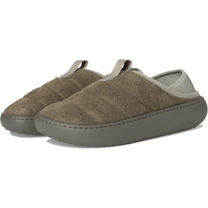 Crocs unisex-adult Classic Puff Moc(Galactic Grey Suede)