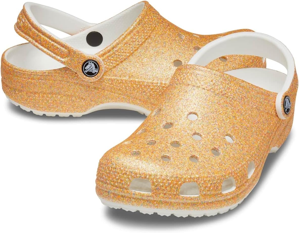 image:imageCrocs Kids Classic ClogsOrange Sorbet Glitter