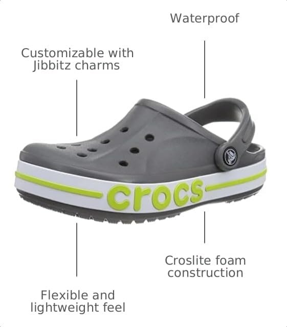image:imageCrocs Kids Classic ClogsSlate GreyLime Punch