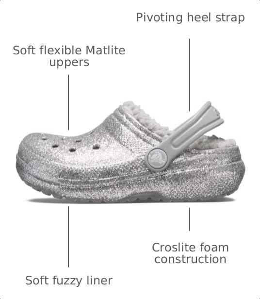 image:imageCrocs Kids Classic Lined Kids ClogSilverSilver