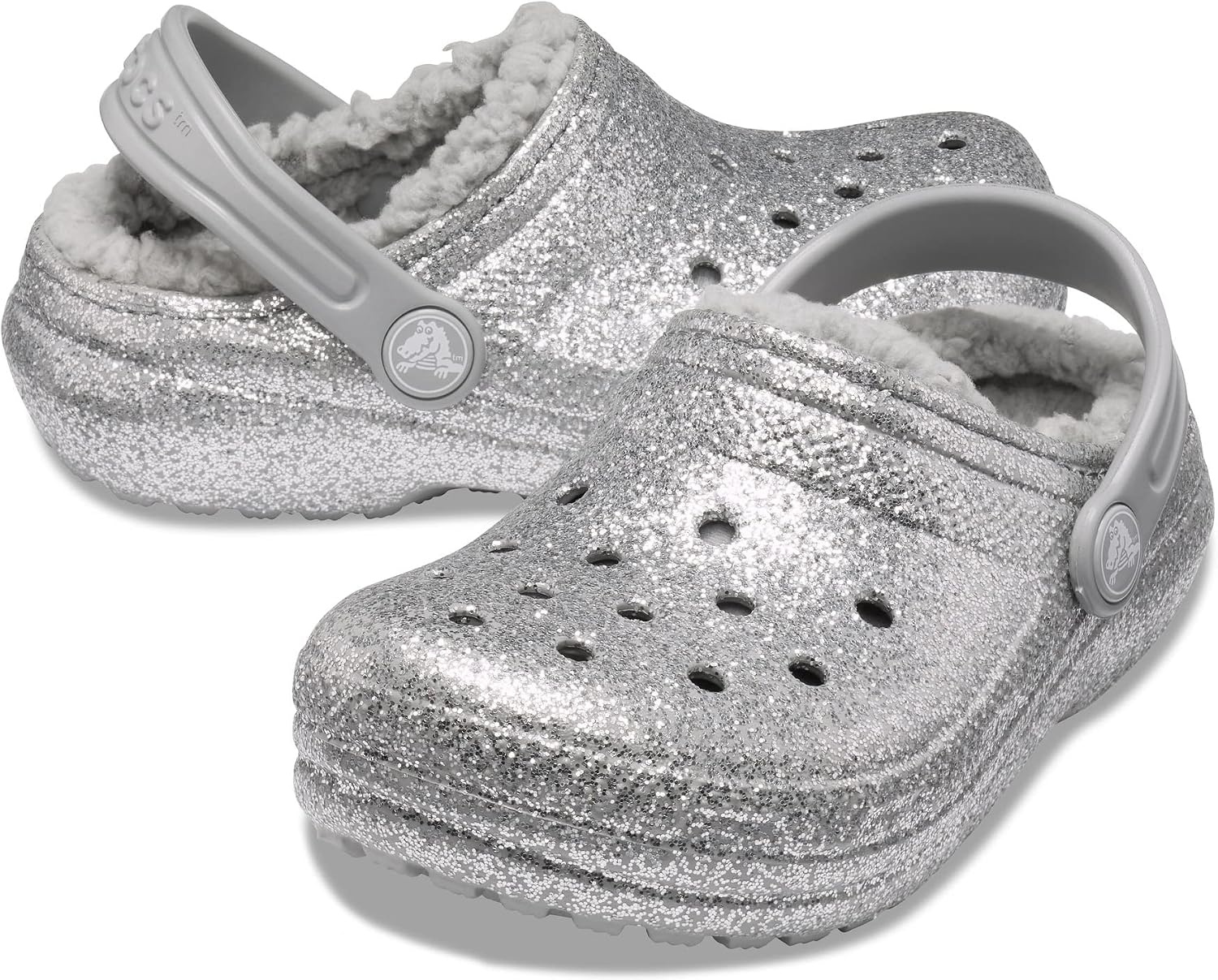 image:imageCrocs Kids Classic Lined Kids ClogSilverSilver