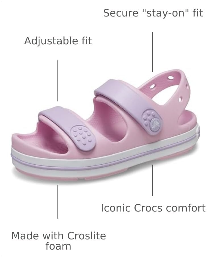 image:imageCrocs Kids Crocband Cruiser Sandals Casual SandalsBallerinaLavender