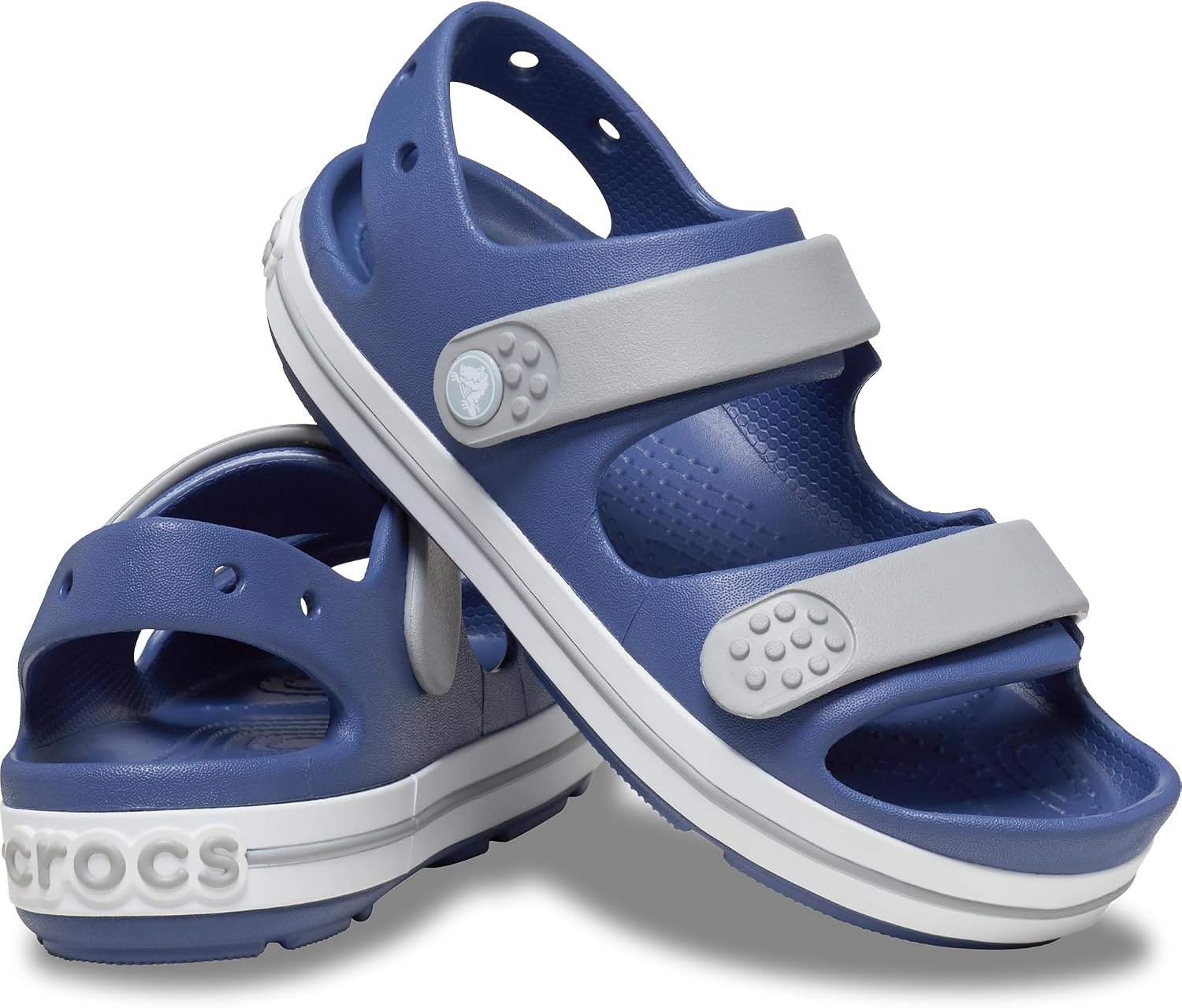image:imageCrocs Kids Crocband Cruiser Sandals Casual SandalsBijou BlueLight Grey