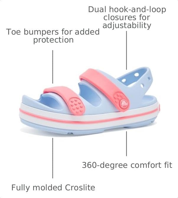 image:imageCrocs Kids Crocband Cruiser Sandals Casual SandalsBlue FrostGuava
