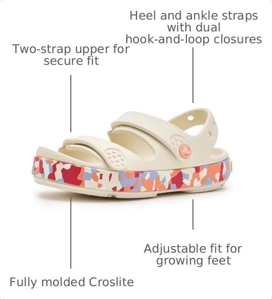 image:imageCrocs Kids Crocband Cruiser Sandals Casual SandalsSummit WhiteGuava