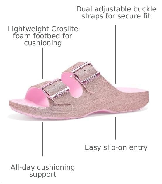 image:imageCrocs Kids Saturday Sandal Little KidBig KidPink Milk Glitter