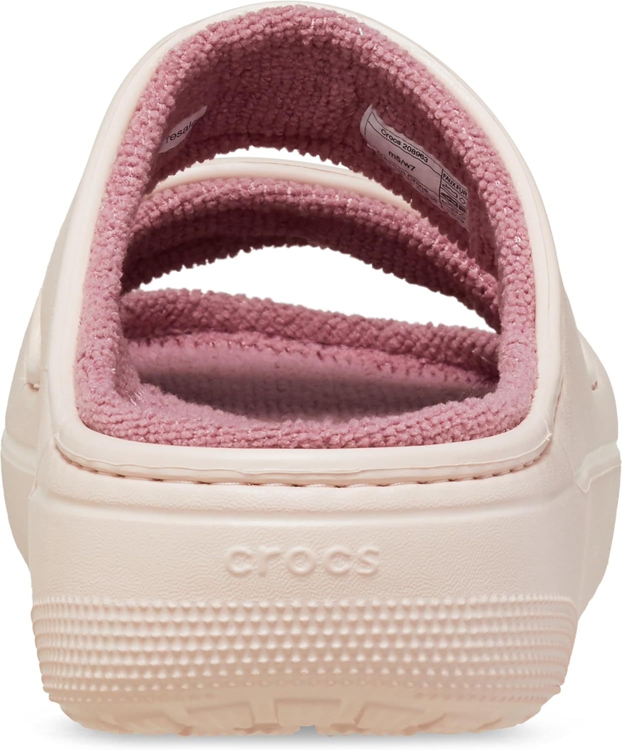 image:imageCrocs Unisex Adult Classic Cozzzy Towel Sandals Fuzzy Slippers and SlidesQuartz