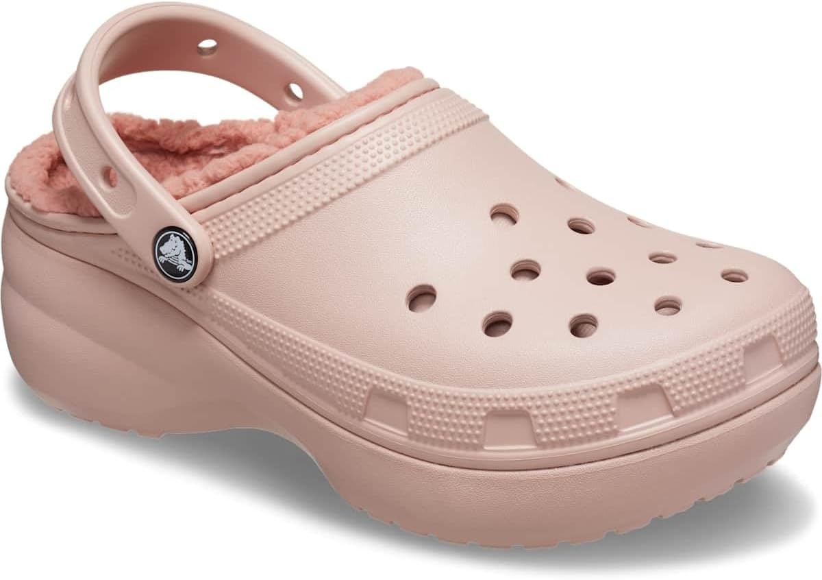 image:imageCrocs Womens Classic Lined Platform ClogsPink Clay