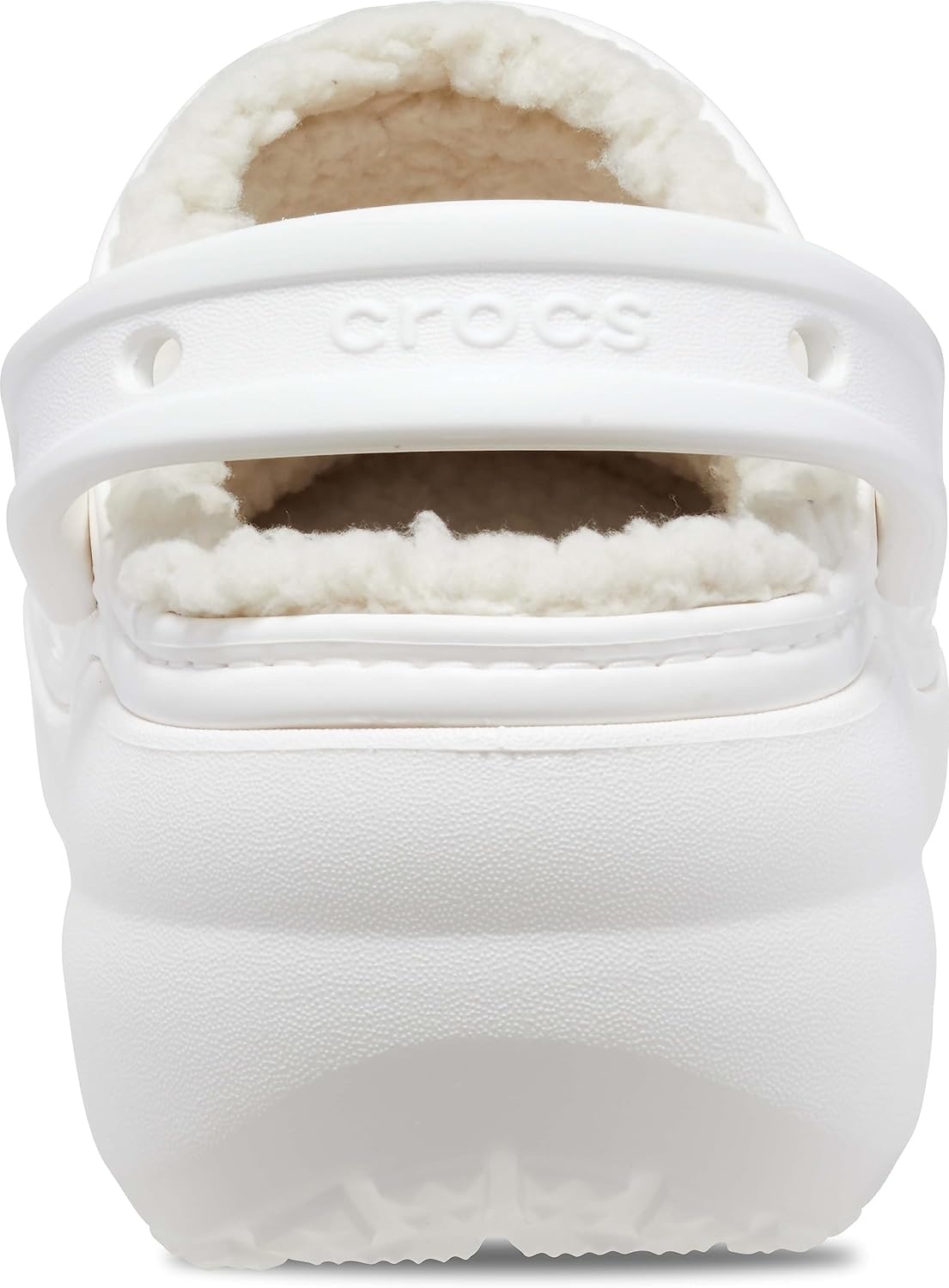 image:imageCrocs Womens Classic Lined Platform ClogsWhite