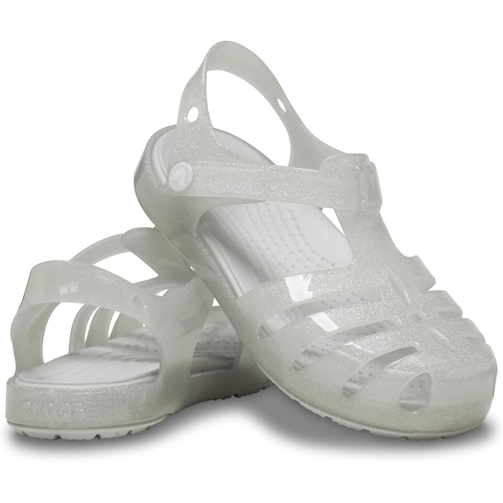 image:imageCrocs Kids Isabella Fisherman SandalSilver Glitter