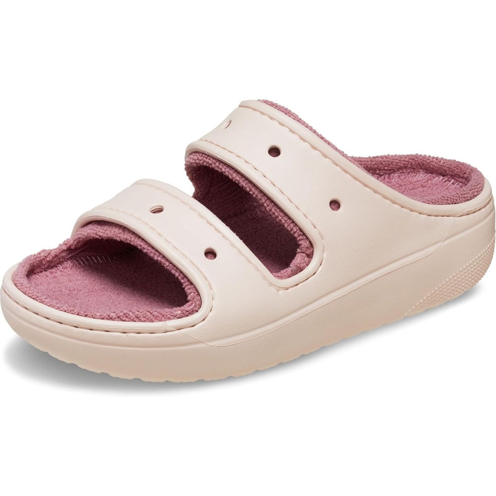 image:imageCrocs Unisex Adult Classic Cozzzy Towel Sandals Fuzzy Slippers and SlidesQuartz