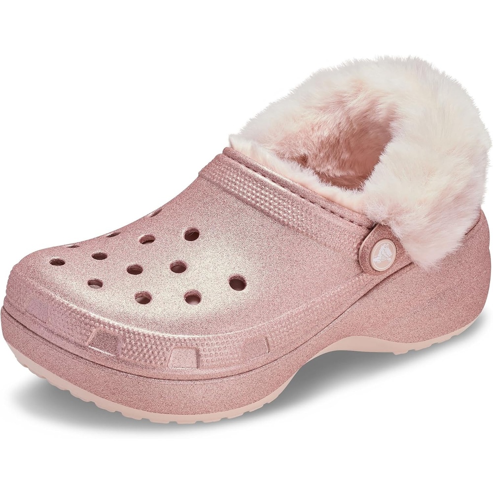 image:imageCrocs Womens Classic Lined Platform ClogsQuartz Glitter