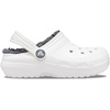 Crocs Kids’ Classic Lined Kids Clog(White/Grey)