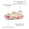 Crocs Kids’ Crocband Cruiser Sandals | Casual Sandals(Summit White/Guava)