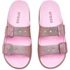 Crocs Kids Saturday Sandal (Little Kid/Big Kid)(Pink Milk Glitter)