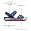 Crocs Unisex-Child Bayaband Sandal(Navy/Pepper)