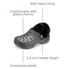 Crocs Women’s Classic Lined Platform Clogs(Black Glitter)
