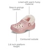 Crocs Women’s Classic Lined Platform Clogs(Quartz Glitter)
