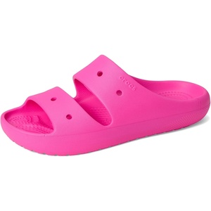 Crocs Girls’ Classic Sandal V2 (Little Kid/Big Kid) | Casual Sandals(Pink Crush)