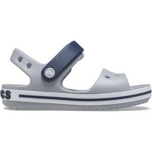 Crocs Kids’ Crocband Sandals(Light Grey/Navy)