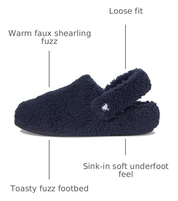 image:imageCrocs Kids Classic Cozzzy SlippersNavy