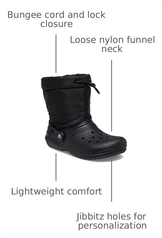 image:imageCrocs Kids Classic Lined Neo Puff Boot Snow BootsBlack