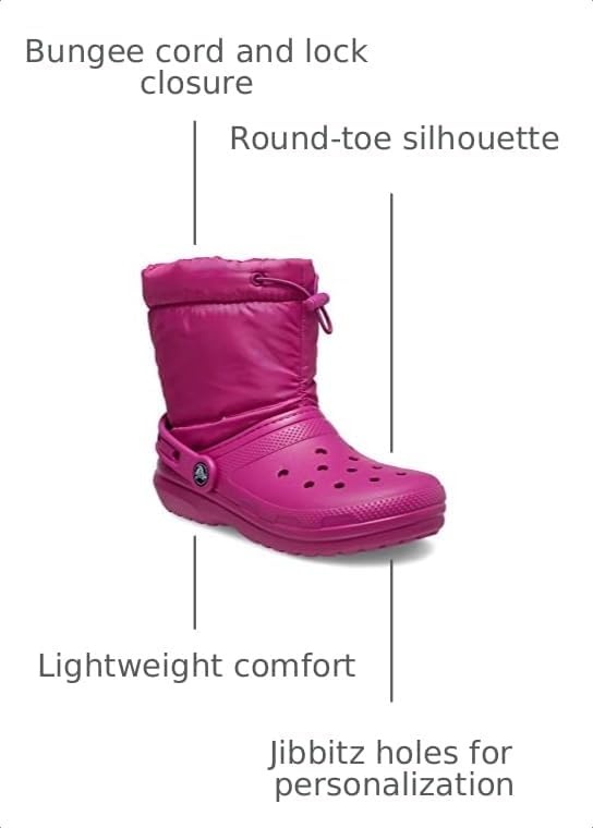 image:imageCrocs Kids Classic Lined Neo Puff Boot Snow BootsFuchsia Fun