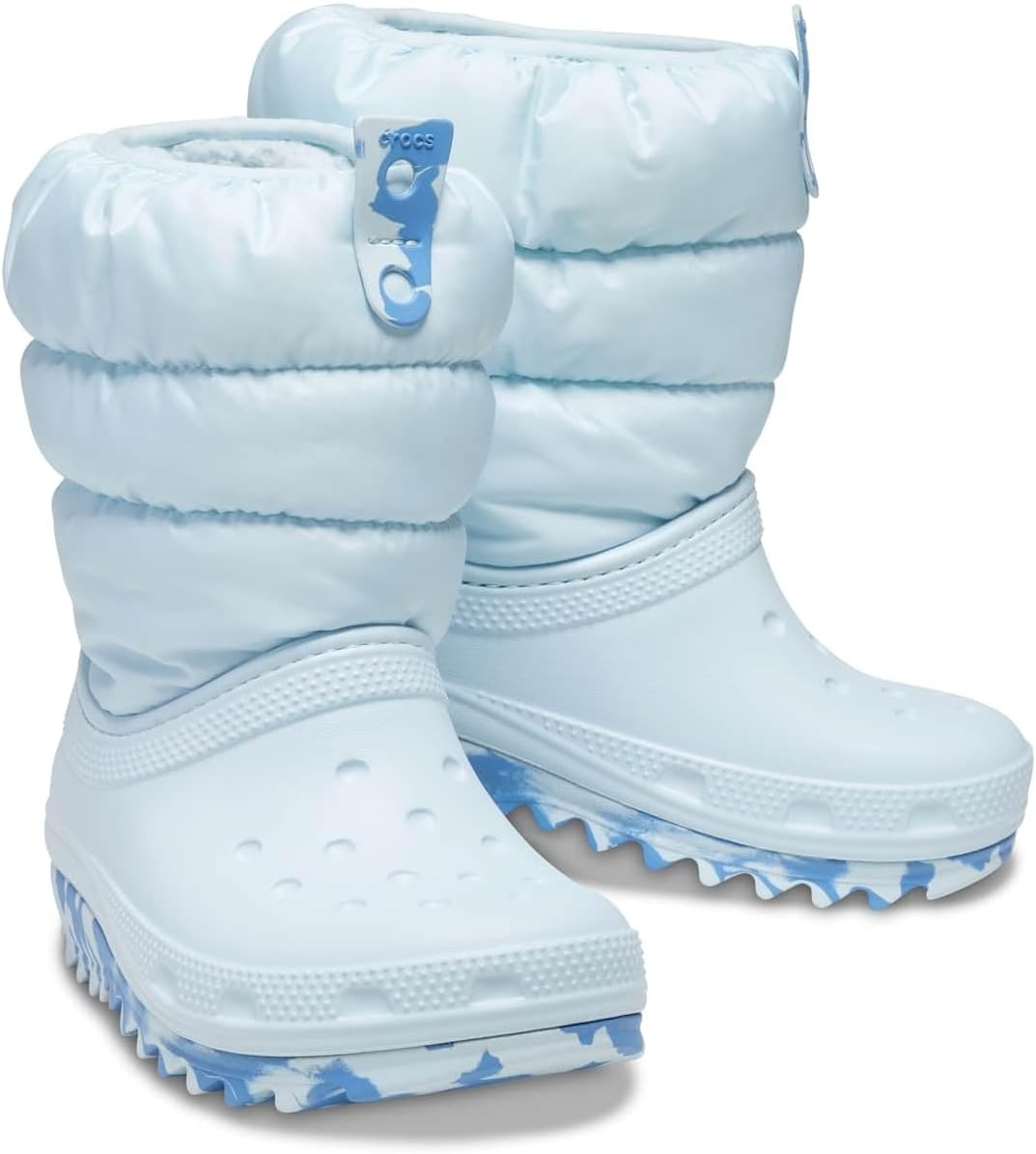image:imageCrocs Kids Classic Lined Neo Puff Boot Snow BootsMineral Blue