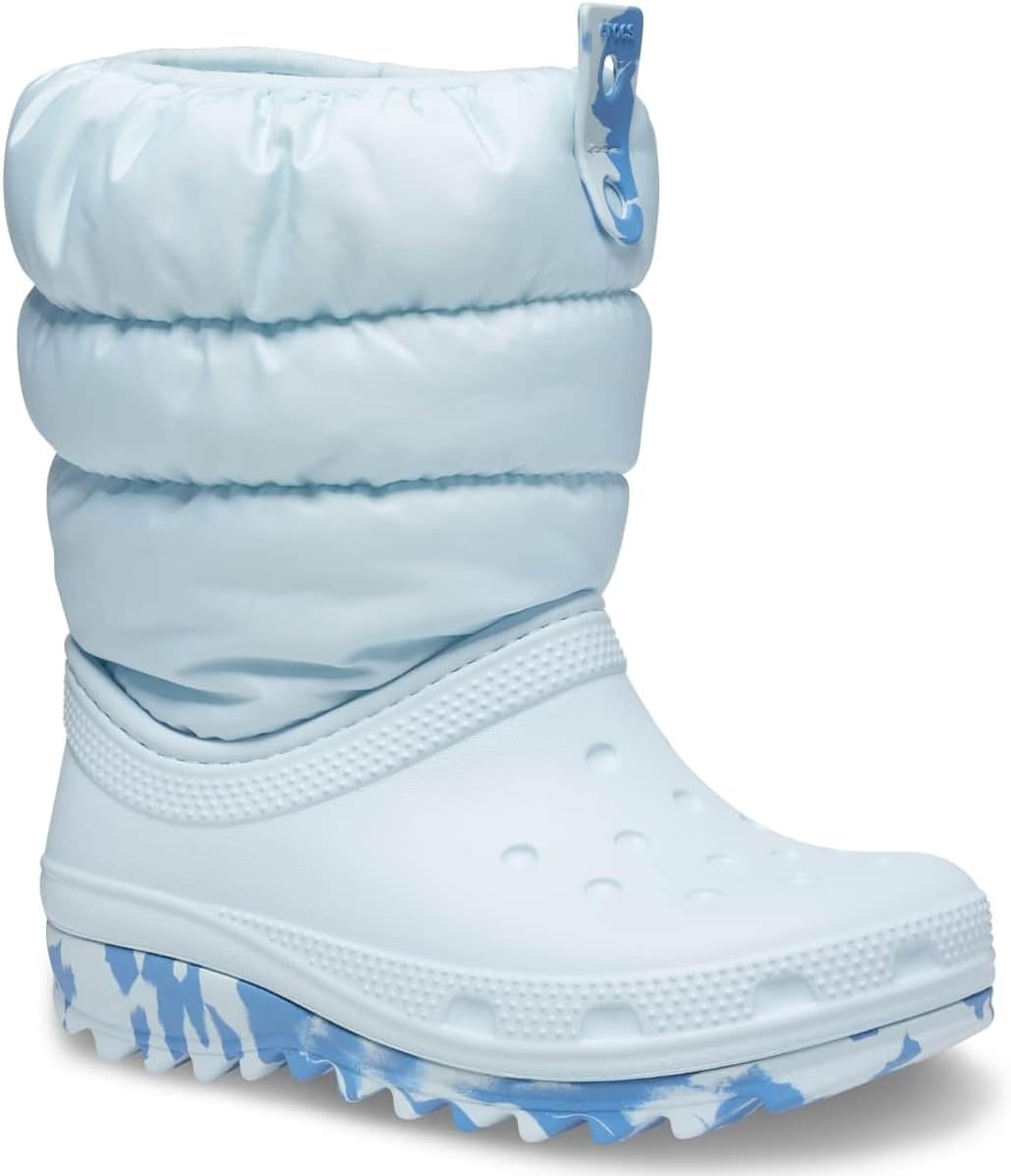 image:imageCrocs Kids Classic Lined Neo Puff Boot Snow BootsMineral Blue