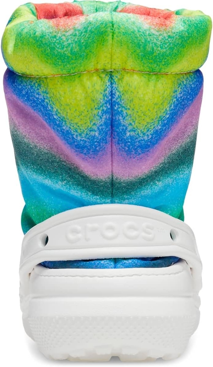 image:imageCrocs Kids Classic Lined Neo Puff Boot Snow BootsWhiteMulti Spray Dye