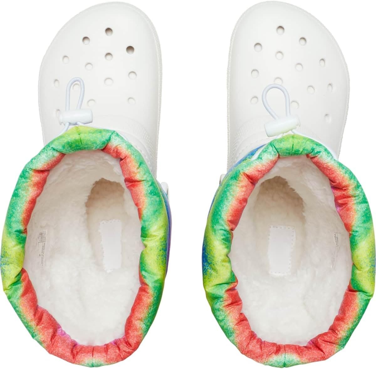 image:imageCrocs Kids Classic Lined Neo Puff Boot Snow BootsWhiteMulti Spray Dye