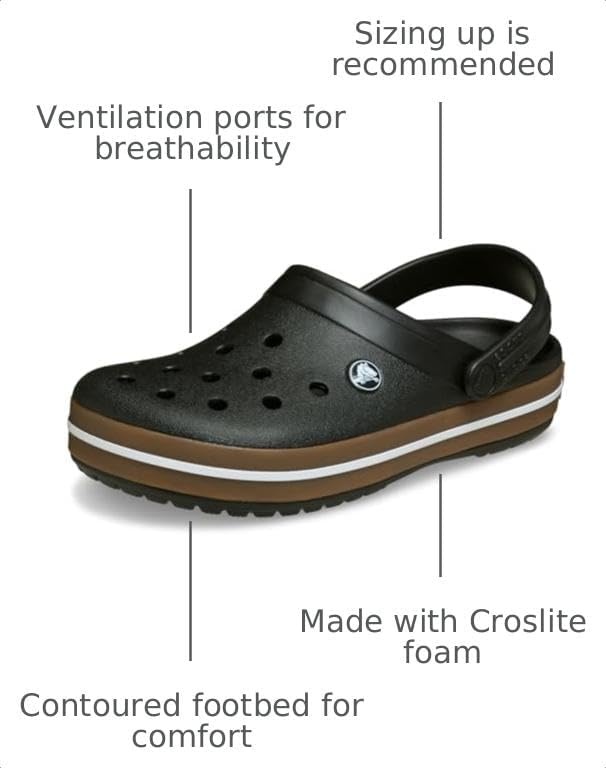 image:imageCrocs Kids Crocband ClogsBlackGum