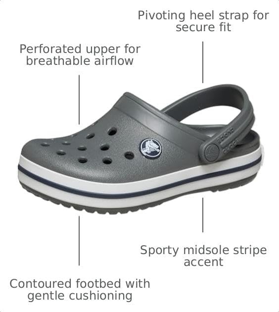 image:imageCrocs Kids Crocband ClogsSlate GreyNavy