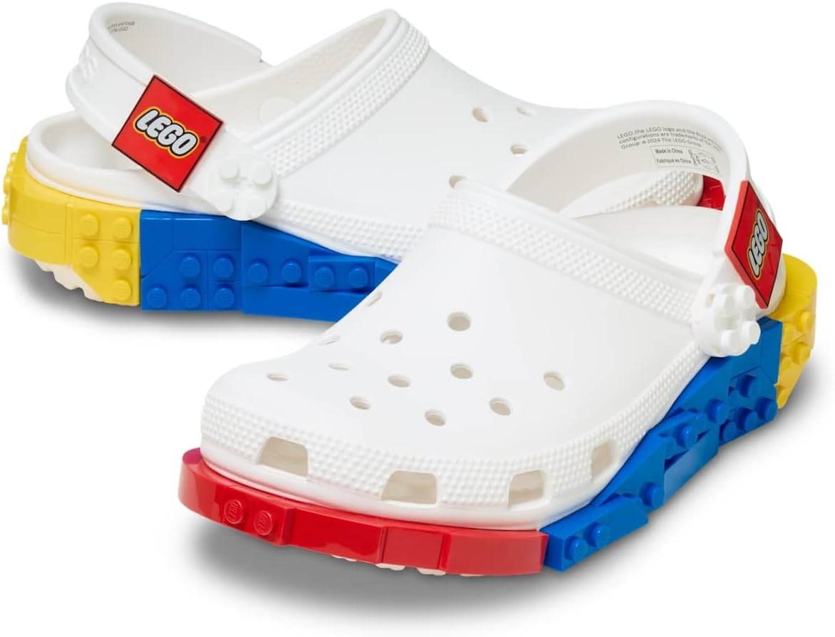 image:imageCrocs UnisexAdult Classic LEGO System Clogs LEGO Shoes for Women and MenWhite