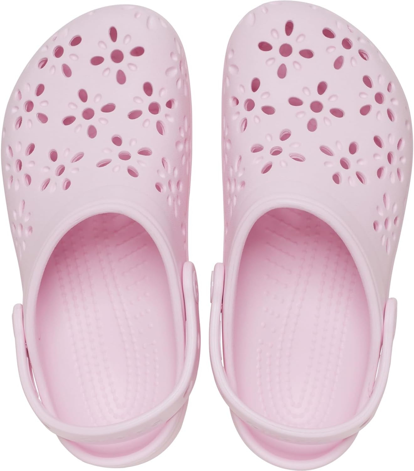 image:imageCrocs UnisexChild Classic Clogs with Floral Cut Out Design Kids and Toddler ShoesPink Milk
