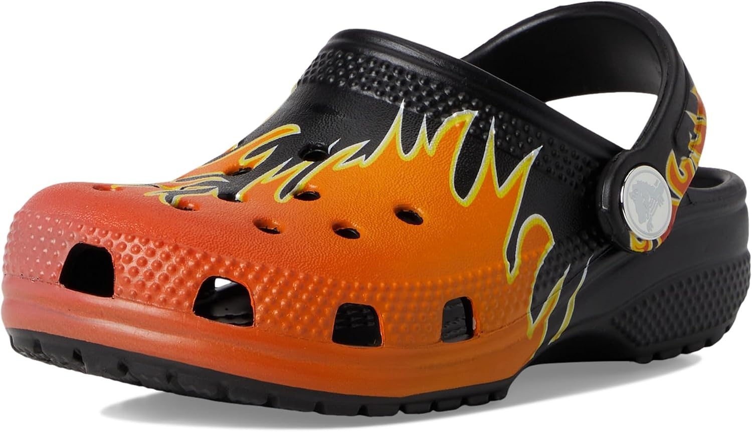 image:imageCrocs UnisexChild Classic Graphic ClogBlackMulti Flames