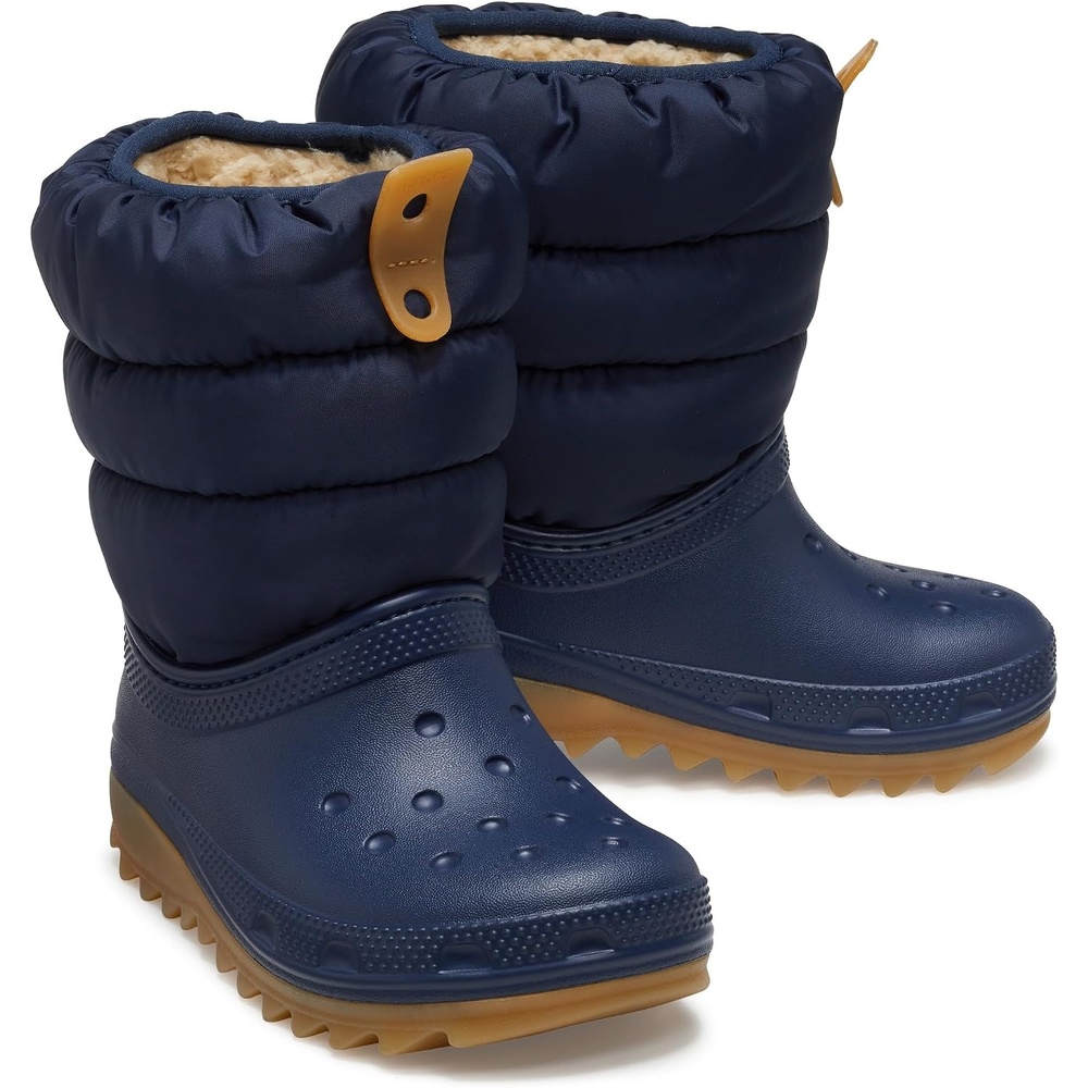 image:imageCrocs Kids Classic Lined Neo Puff Boot  Snow BootsNavyGum