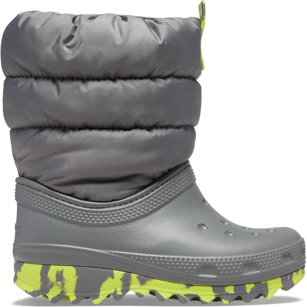 image:imageCrocs Kids Classic Lined Neo Puff Boot Snow BootsSlate Grey
