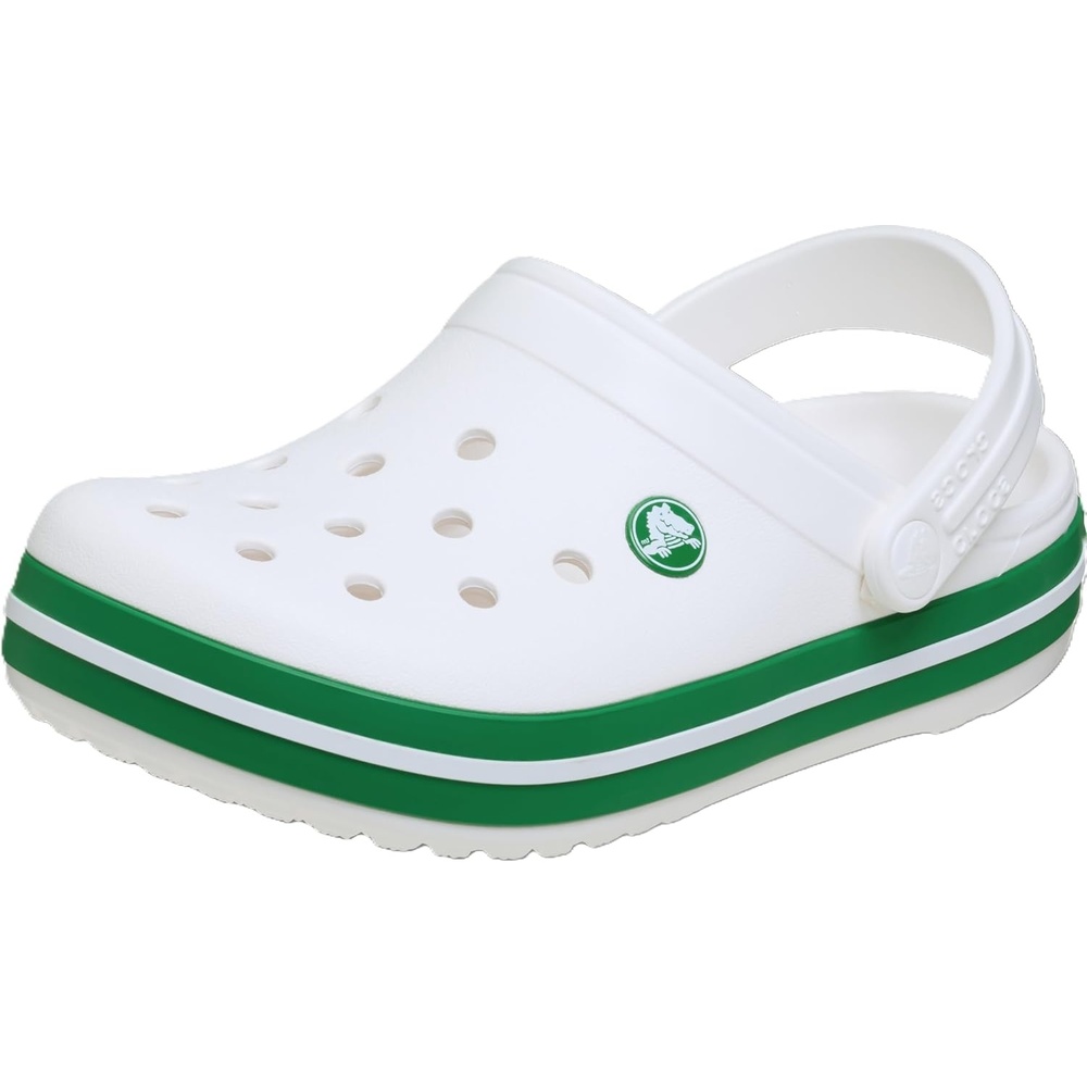 image:imageCrocs Kids Crocband ClogsWhiteGreen Ivy