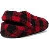 Crocs Kids’ Classic Cozzzy Slippers(Buffalo Plaid/Black/Varsity Red)