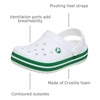 Crocs Kids Crocband Clogs(White/Green Ivy)