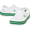 Crocs Kids Crocband Clogs(White/Green Ivy)