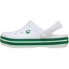 Crocs Kids Crocband Clogs(White/Green Ivy)