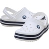 Crocs Kids Crocband Clogs(White/Navy)