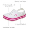Crocs Kids Crocband Clogs(White/Pink Crush)