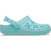 Crocs Unisex-Child Classic Clogs with Floral Cut Out Design, Kids and Toddler Shoes(Aquamarine)