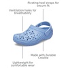 Crocs Unisex-Child Classic Clogs with Floral Cut Out Design, Kids and Toddler Shoes(Blue Haze)