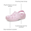 Crocs Unisex-Child Classic Clogs with Floral Cut Out Design, Kids and Toddler Shoes(Pink Milk)